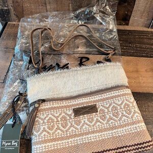 Brand new Myra Presentable Leather Fur Crossbody Purse Bag